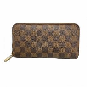 Louis Vuitton Damier Zippy Wallet N60015 Ebene Women's Long