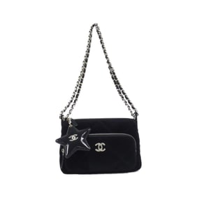 Chanel Women's Velvet,Nylon Clutch Bag Black