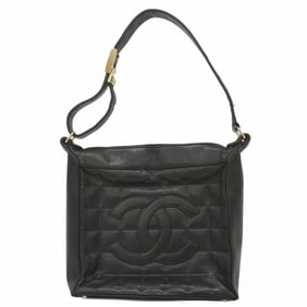 Chanel Chocobar Handbag, Black Lambskin, Women's