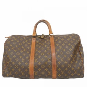 Louis Vuitton Monogram Keepall 50 Boston Bag M41426 Brown Men's and Women's