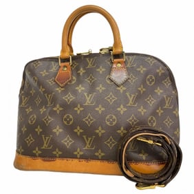 Louis Vuitton Monogram Alma Handbag M51130 Brown Women's