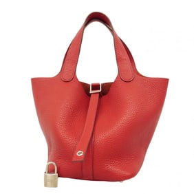 Hermes Hermès Picotin Lock PM Handbag in Taurillon Clemence Leather with Rouge vif X Stamp for