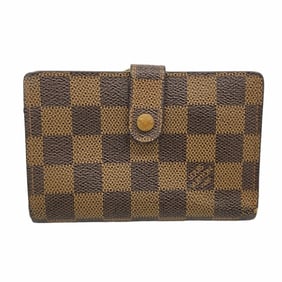 Louis Vuitton Damier Porte Monnaie Bi-fold Viennois Wallet N61664 Ebene Women's