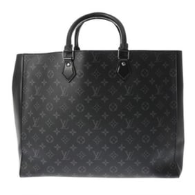 LOUIS VUITTON Monogram Eclipse Grand Sac Black/Gray M44733 Men's Canvas Tote Bag, AB Grade,