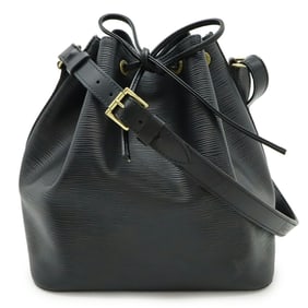 LOUIS VUITTON Epi Petit Noe Shoulder Bag, Noir, Black, M59012