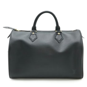 LOUIS VUITTON Epi Speedy 30 Handbag in Soft Leather, Noir and Black, M59222