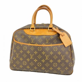 Louis Vuitton Monogram Deauville Handbag M47270 Brown Women's