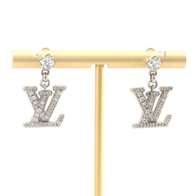 Louis Vuitton Women's Earrings LV M02513 Silver Metal Strass LOUIS VUITTON