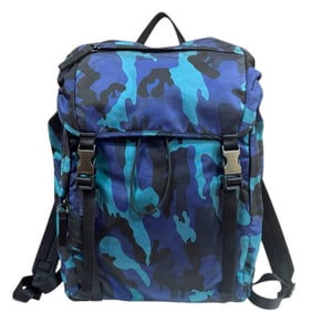 Pre-owned Prada camouflage backpack/daypack, nylon 2VZ062, men's.