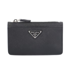 Pre-owned Prada Saffiano Leather Card Case, 2MC084, Men's