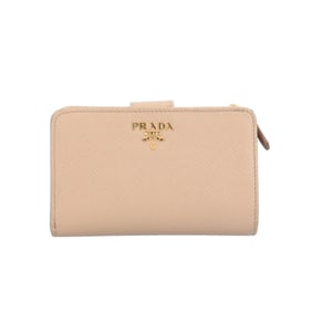 Pre-owned Prada Saffiano Leather Bi-fold Wallet, 1ML225, Women's