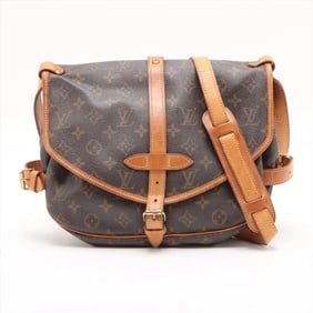 Louis Vuitton Monogram Saumur 30 M42256 Leather Shoulder Messenger Bag for Men