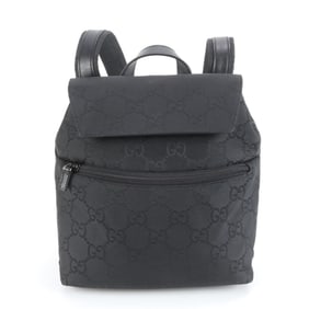 Gucci GG Nylon 003 0242 Leather Backpack Shoulder Bag Black Women's
