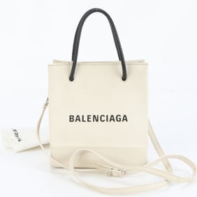 Balenciaga Shopping Tote XXS 528655 Leather 2-Way Shoulder/Crossbody Bag for Women