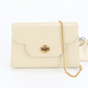 Bally Turnlock Flap Leather Chain Shoulder Bag for Women