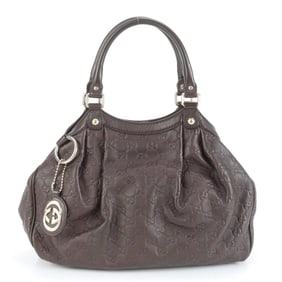 Gucci Guccissima Sukey 211944 Leather Tote Bag Shoulder Brown Women's