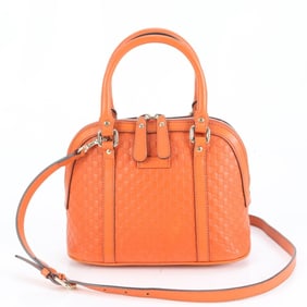 Gucci Micro Guccissima 449654 Leather 2-Way Shoulder Bag/Hand Tote for Women