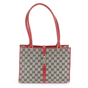 Gucci Jackie GG Canvas 002 1073 Leather Shoulder Bag Tote Handbag Women's