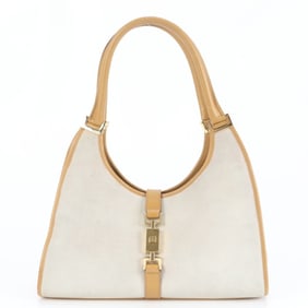 Gucci Jackie 002 1067 Leather Tote Bag, Shoulder Handbag, Gold Hardware, Women's