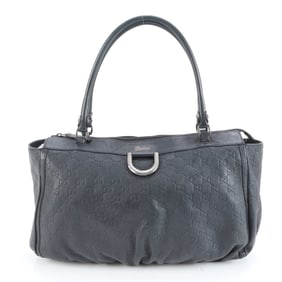 Gucci Guccissima Abby 341491 Leather Tote Bag Shoulder Navy Women's