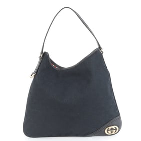 Gucci GG Canvas New Brit Hobo 169947 Leather Shoulder Bag for Women