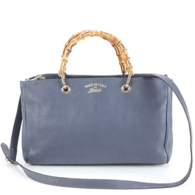 Gucci Bamboo Shopper Medium Tote Bag 323660 Leather 2-Way Shoulder for Women