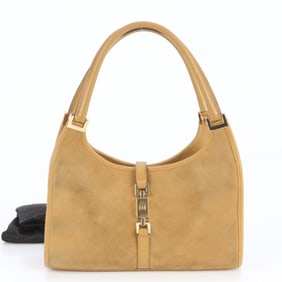 Gucci Jackie 019 0401 Leather Tote Bag Shoulder with Gold Hardware for Women