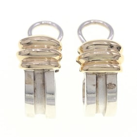 Tiffany & Co. Grooved Earrings in Sterling Silver 925 750 YG for Women