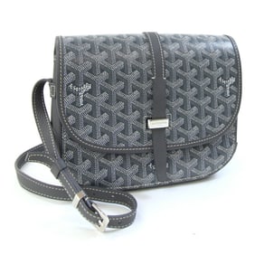 Goyard Belvedere Shoulder Bag BELVE3PMLTY51CG51P Gray Toile Leather Crossbody for Women