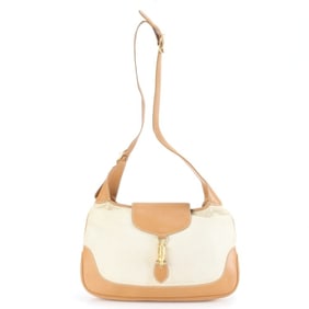 Gucci New Jackie 001 01 Leather Canvas 2-Way Shoulder Bag for Women