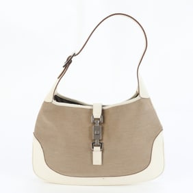 Gucci Jackie Leather Canvas One-Shoulder Bag for Women