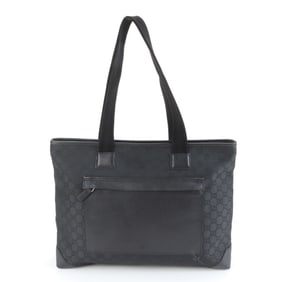 Gucci GG Nylon and Leather Tote Bag (180449) - Black, Men's