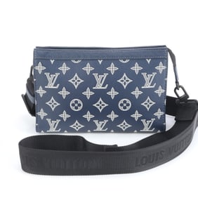 Louis Vuitton Monogram Shadow Gaston Wearable Wallet M83384 Leather Shoulder Bag for Men