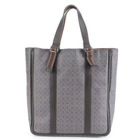 Salvatore Ferragamo Gancini Leather Tote Bag, Shoulder Business, Brown, Men's