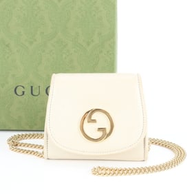 Gucci Blondie Chain Shoulder Wallet Leather Wallet/Coin Case 725219 Women's