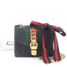 Gucci Sylvie Small 431666 Leather 2-Way Chain Shoulder Bag Sherry Line Women's