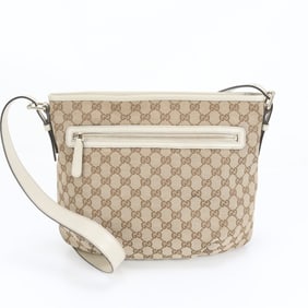 Gucci GG Canvas 388930 Leather Shoulder Bag for Women