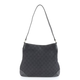 Gucci GG Canvas 248272 Leather Shoulder Bag, One-Shoulder Black Tote, Women's
