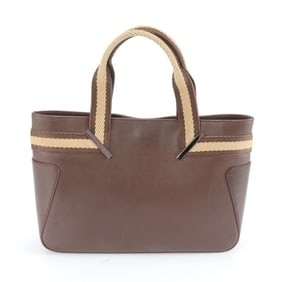 Gucci Sherry Line 000 0860 Leather Handbag Tote Brown Women's