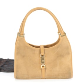 Gucci Jackie 002 1068 Leather Tote Bag, Brown, with Gold Hardware, Women's