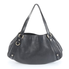 Gucci Abbey 130736 Leather Tote Bag Shoulder Handbag Black Women's