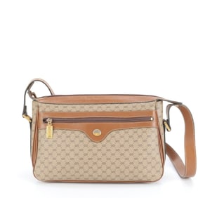 Gucci Micro GG Leather Shoulder Bag, Brown, Women's