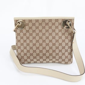 Gucci GG Canvas 120841 Leather Shoulder Bag/Hand Tote for Women