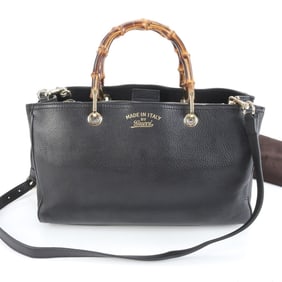 Gucci Bamboo Shopper Medium Tote 323660 Leather 2-Way Shoulder Bag/Handbag for Women