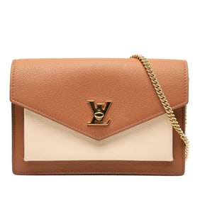 Louis Vuitton My Lock Me LV Logo Crossbody Bag/Shoulder Bag M81193 Brown/White Leather Women's LOUIS