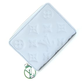 Louis Vuitton Monogram Coussin Portefeuille Lou Bifold Wallet M83683 Washed Blue Compact Mini Light