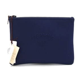 Hermes Hermès Neoban PM Pouch H103311M01 Blue Marine Nylon and Polyurethane Flat Travel for Men