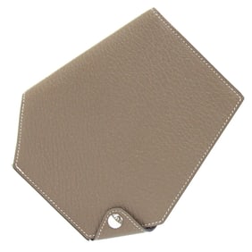 Hermès Bifold Wallet, Clochet Etoupe, Chevre Mysore, U Stamp, Pass Case, Women's, HERMES