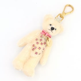 Prada Bag Charm Ivory Pink Keychain Bear Women's PRADA