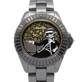 CHANEL Mademoiselle J12 Couture Ceramic Men's Watch, Black, H9761